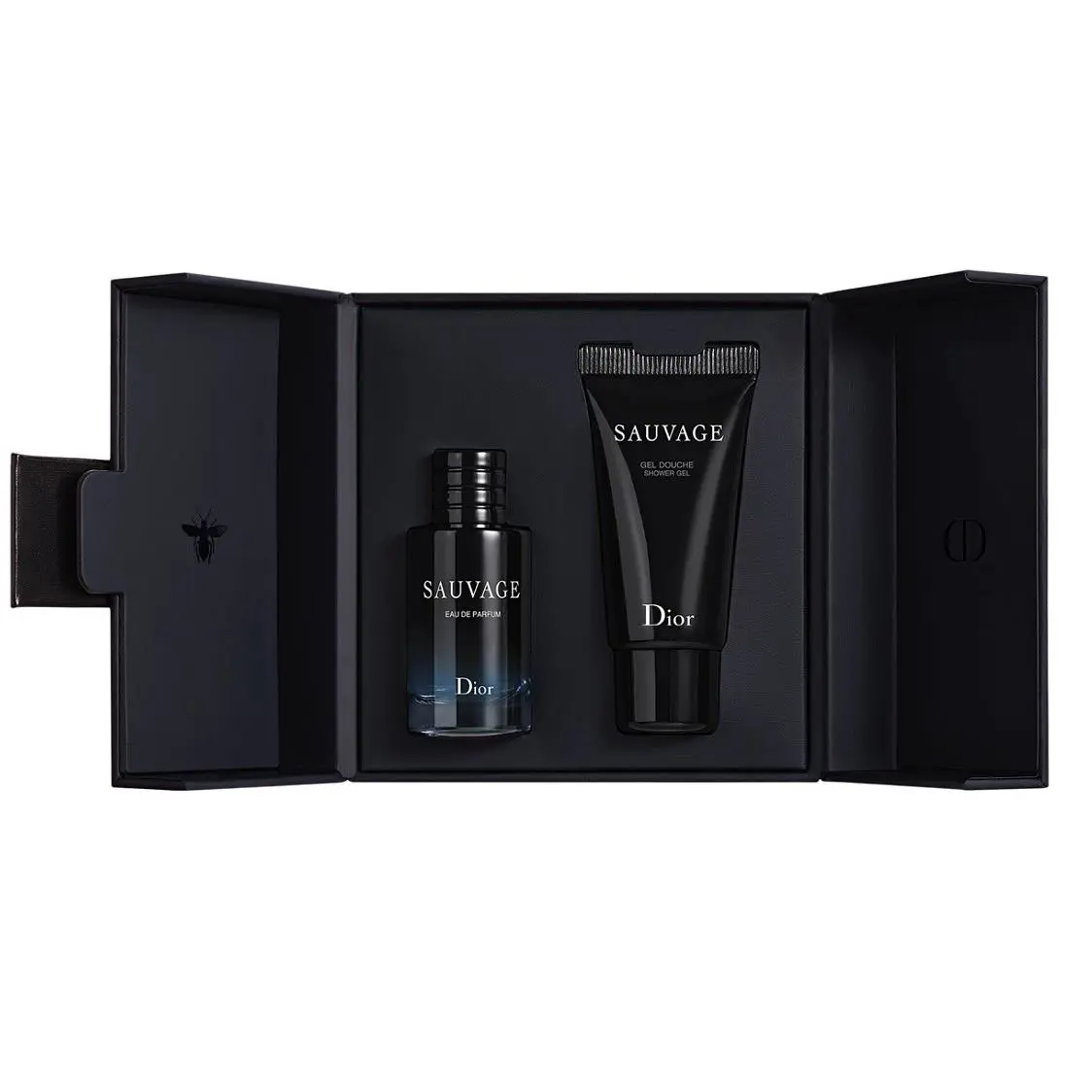 Sauvage Men`s Eau de Parfum Cologne Splash Sample 0.34oz Shower Gel Mini by Dior