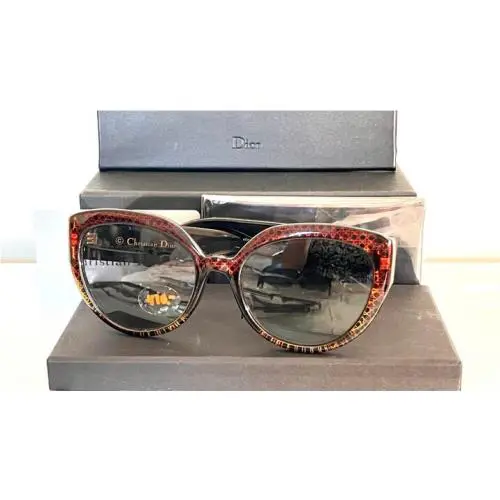 Christian  DCB2M Cat Eye Brown Gold Frame Sunglasses 22 by Dior