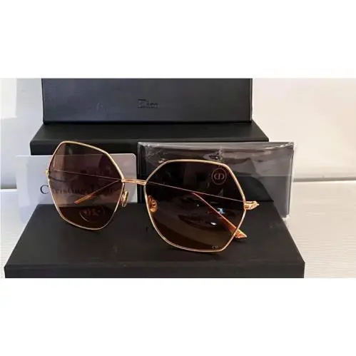Christian Dior STELLAIRE8 Ddbdg Geometric Gold Sunglasses 13