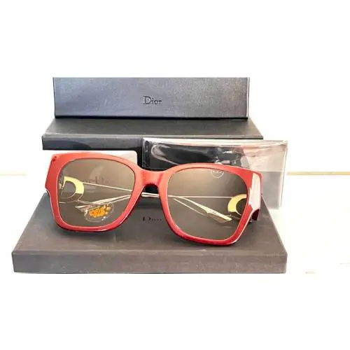 Christian Dior LHF1I 30M Montagne Square Red Wine Frame Sunglasses 25