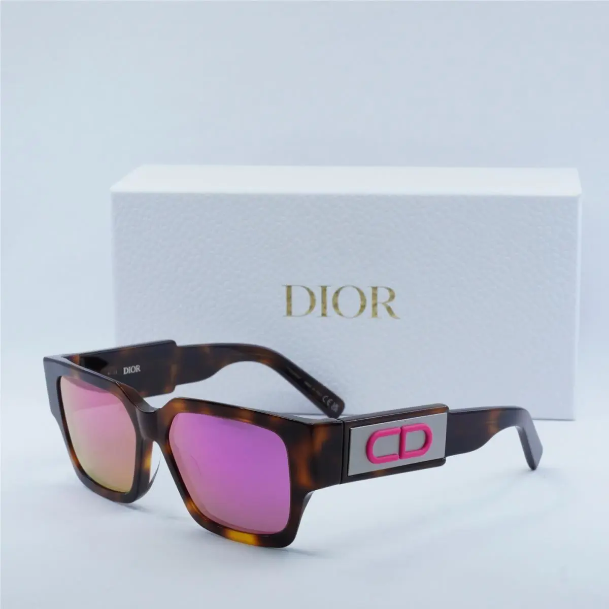 Dior CD SU 26N7 Brown Havana/pink Mirrored 55-15-140 Sunglasses