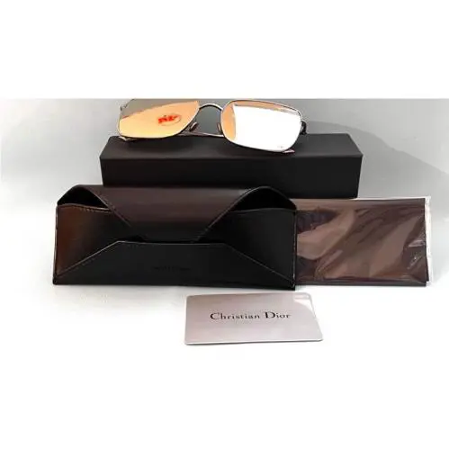 Christian  Stellaire1 010SQ Square Silver Red Frame Sunglasses 15 by Dior