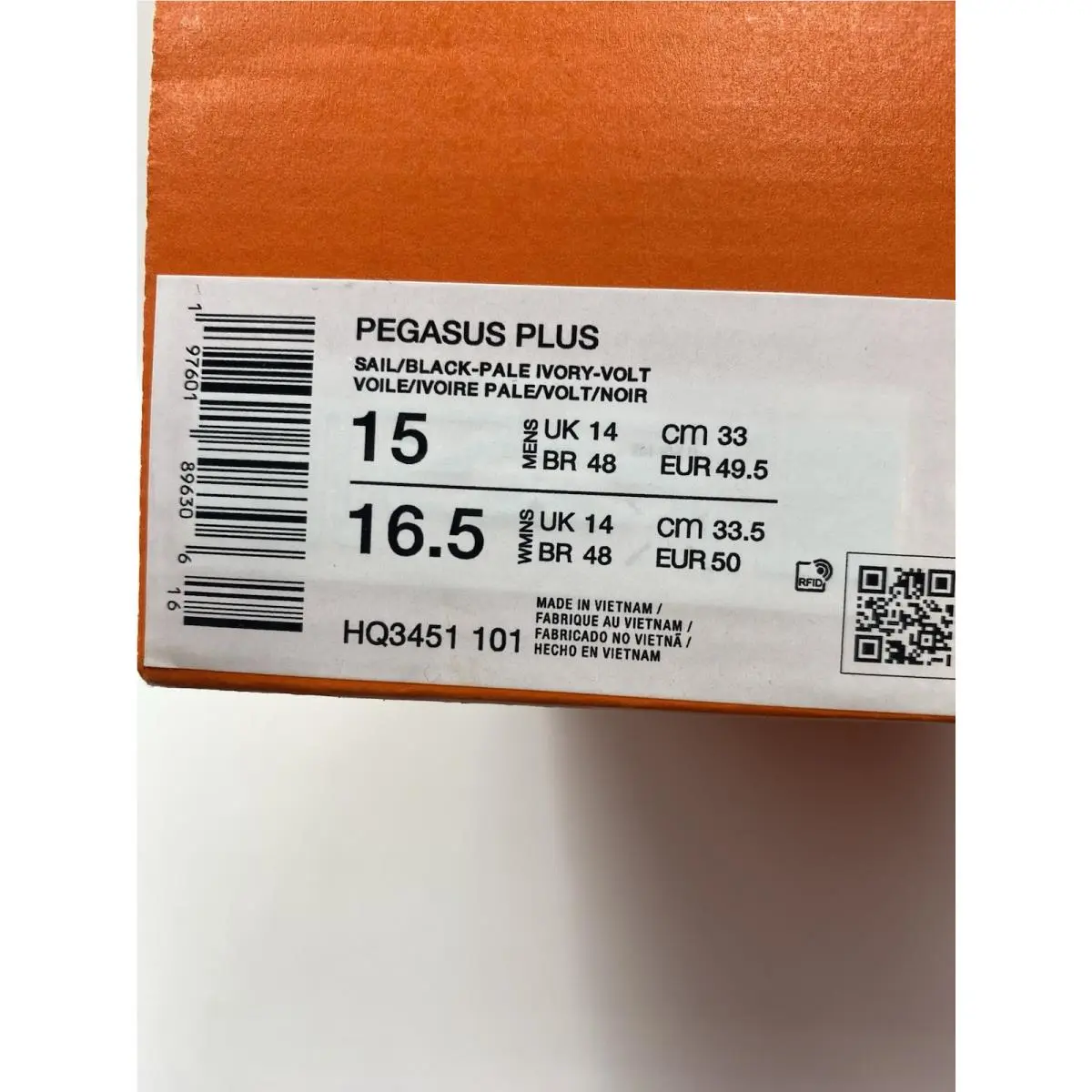 Nike shoes - Nike Pegasus Plus - Pegasus Plus - HQ3451 101 - Sail/Black-Pale Ivory-Volt (UPC: 197601896306) 6