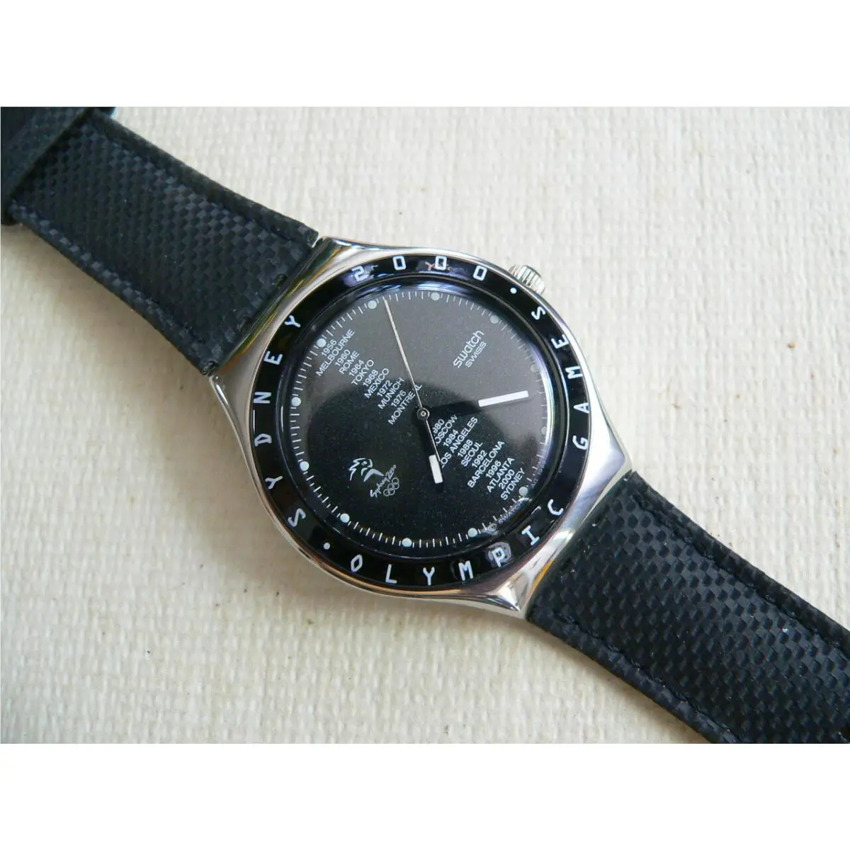 1999 Irony Swiss Swatch Watch Swagmen Black YGS113