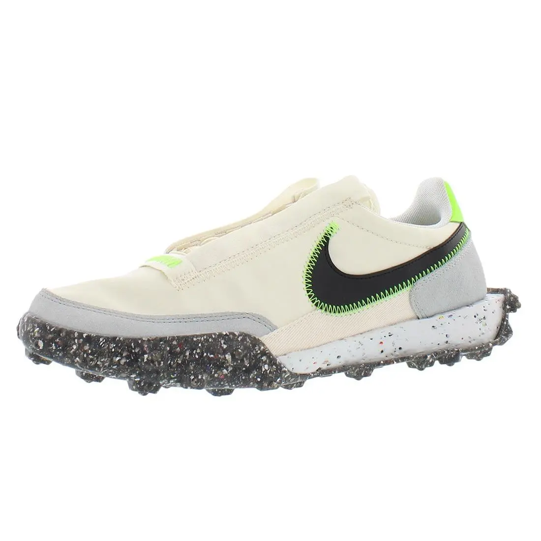 Nike Waffle Racer Crater Unisex Shoes Size 6 Color: Pale Ivory/black - Ivory, Full: Pale Ivory/Black