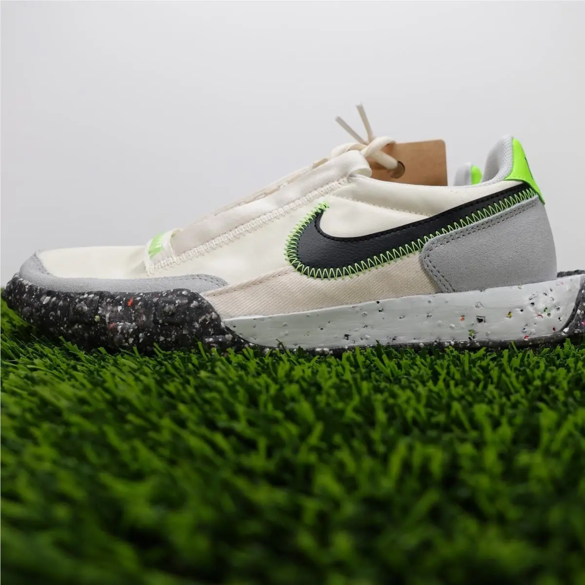 Nike Waffle Racer Crater Pale Ivory Black Women’s Shoes Size 6.5 CT1983 102 - Pale Ivory/Black