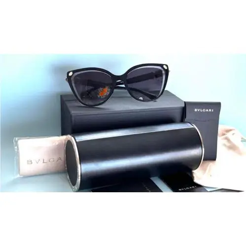 Bvlgari Italy 8212-B-F 5471/8G Cat Eye Big Gray Sunglasses 14