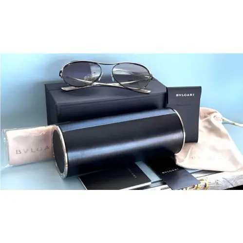Bvlgari Italy 6120 2033/8G Aviator Pale Gold Sunglasses 5