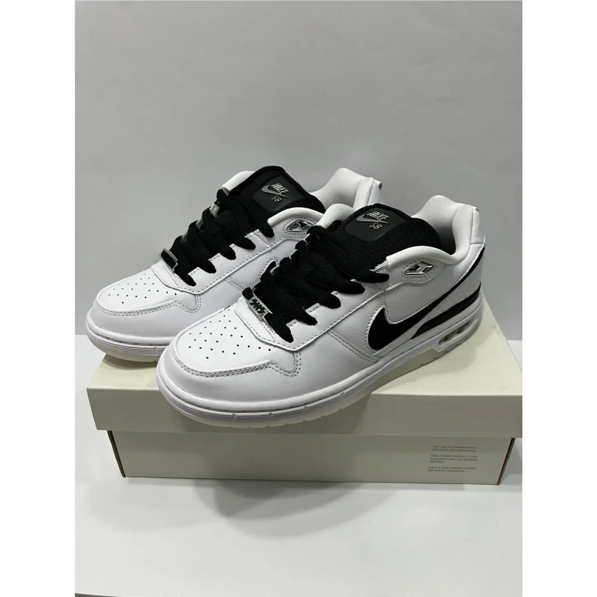 Nike SB Zoom Air Paul Rodriguez 1 OG - White/black - HQ6828-100 - Size 8.5 - White, Manufacturer: White/Black/White/Clear