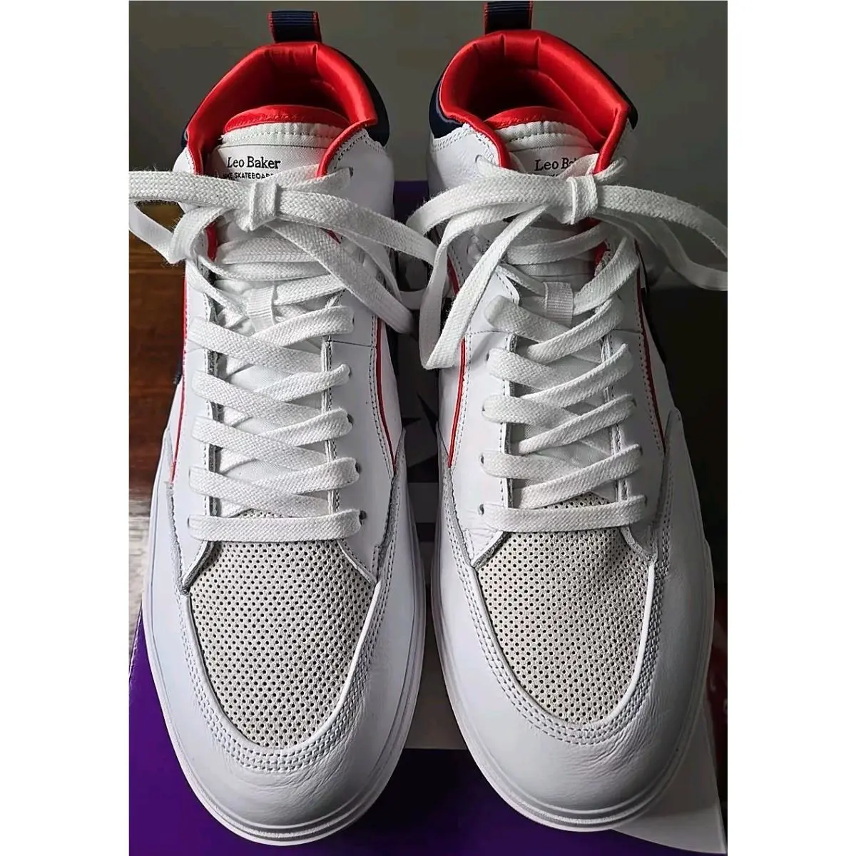 Nike shoes - Nike React Leo SB - React Leo - FD0268-100 - White, Manufacturer: White/Midnight Navy/University Red/White 1