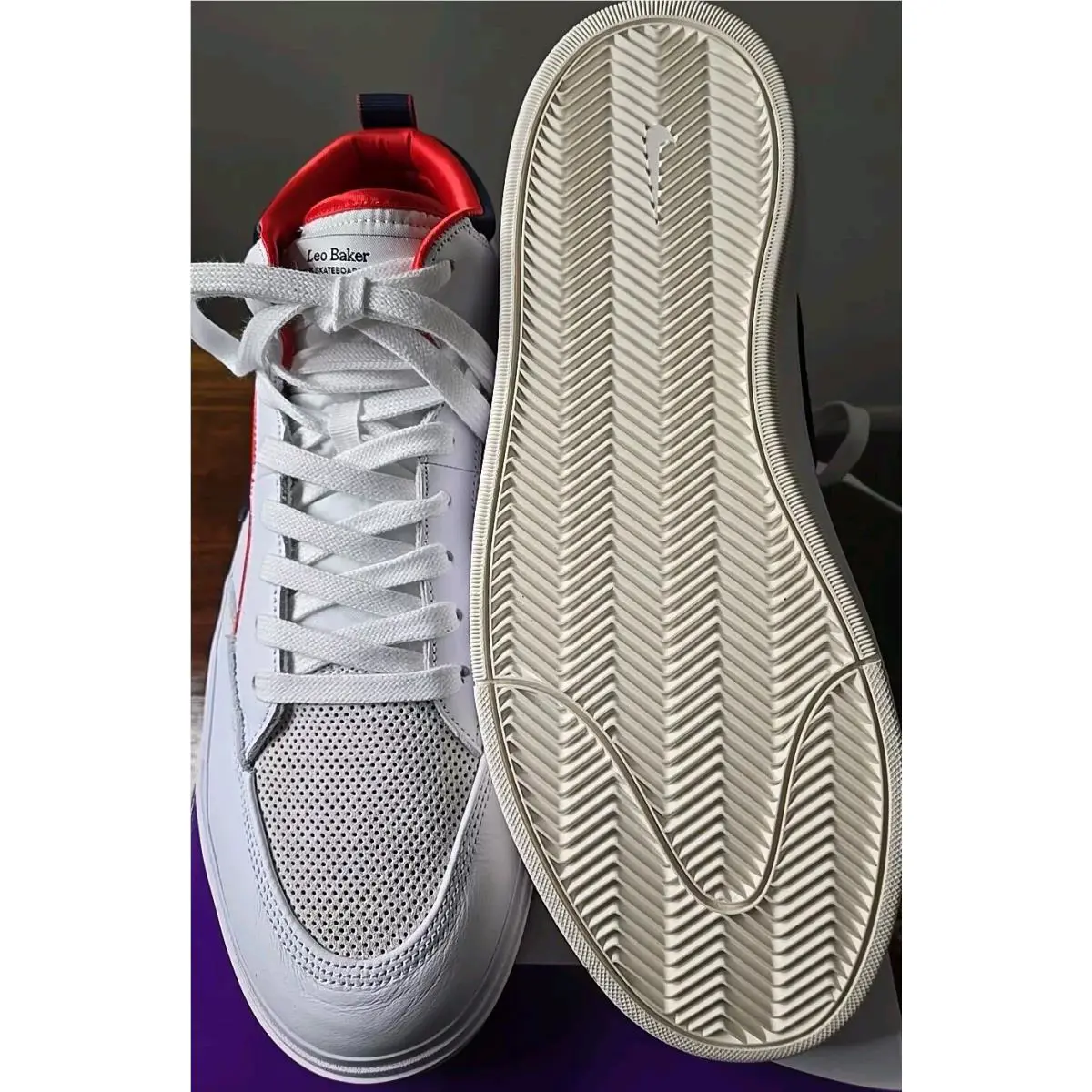 Nike shoes - Nike React Leo SB - React Leo - FD0268-100 - White, Manufacturer: White/Midnight Navy/University Red/White 2