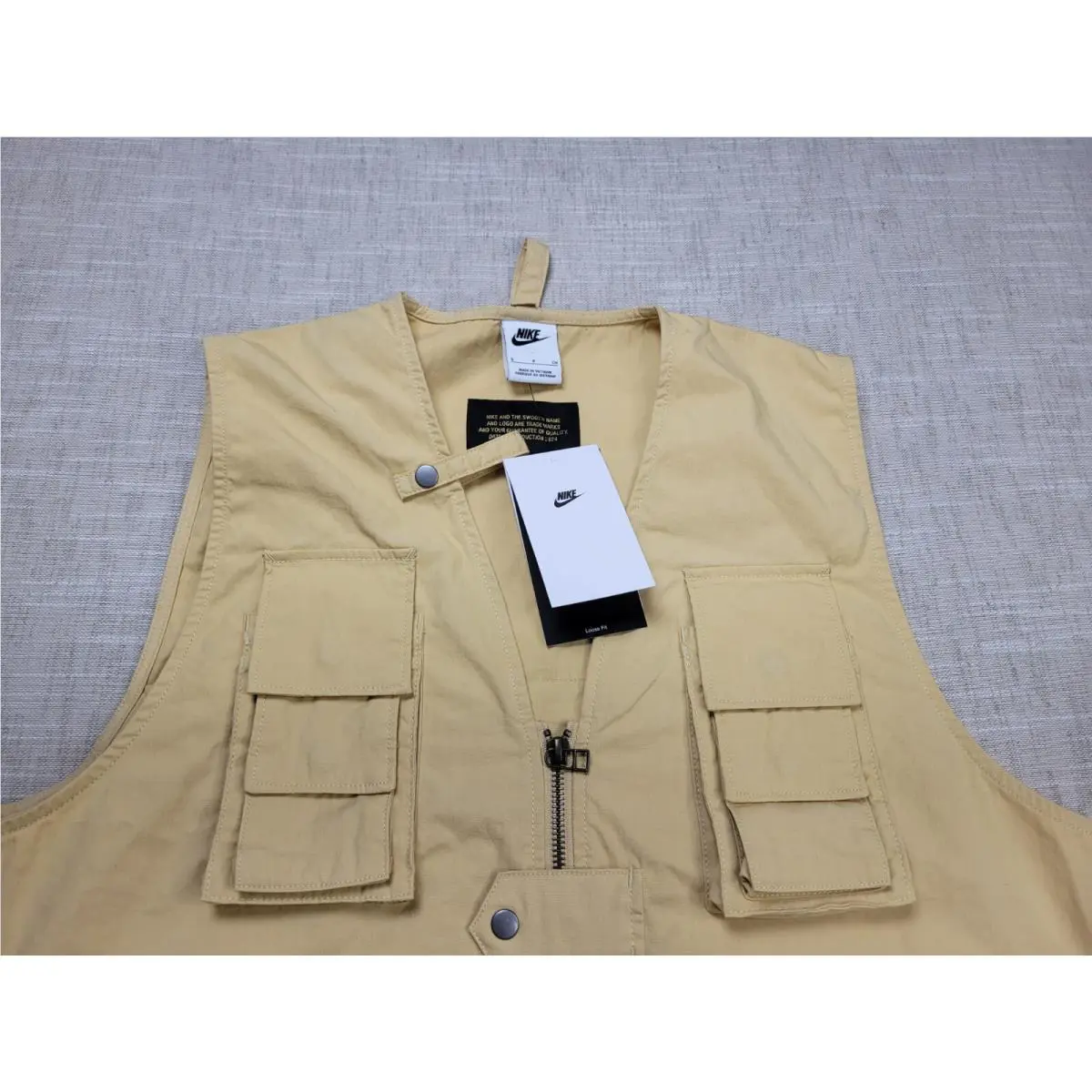 Nike clothing - Nike Life Utility Vest - Life Utility Vest - FN3214-252 - Sesame / Sesame 1