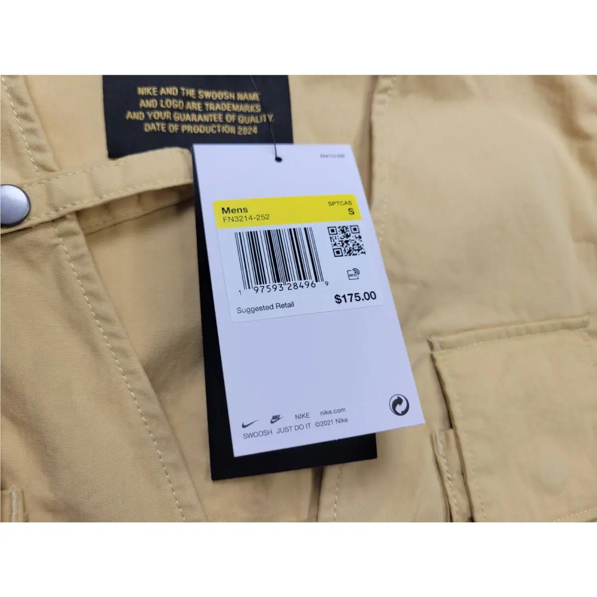 Nike clothing - Nike Life Utility Vest - Life Utility Vest - FN3214-252 - Sesame / Sesame 6