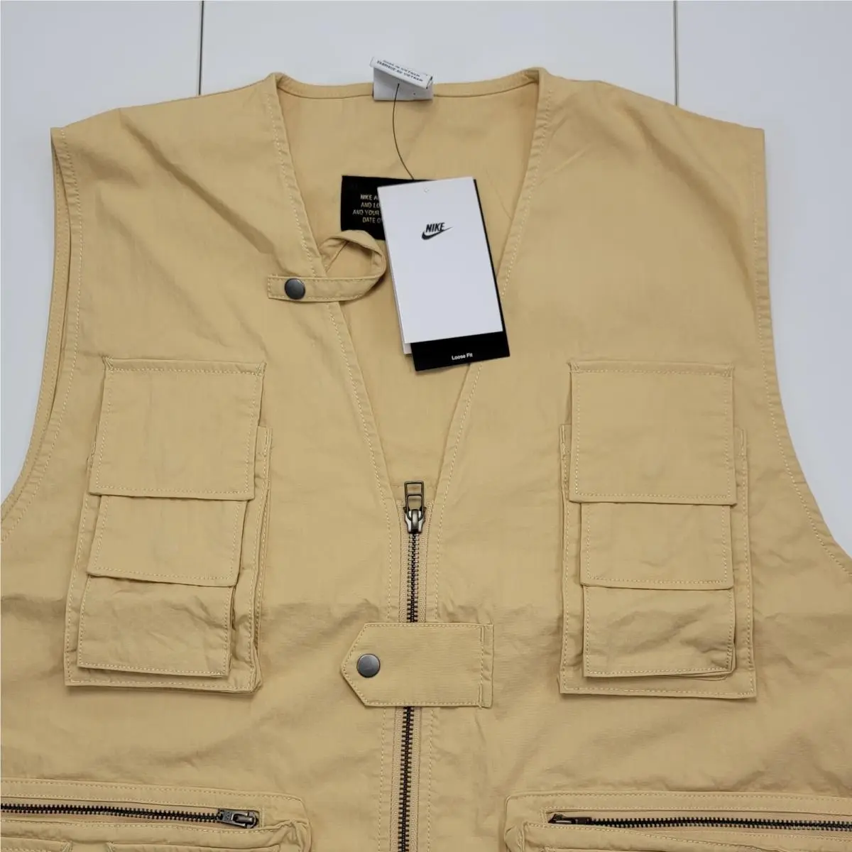 Nike clothing - Nike Life Utility Vest - Life Utility Vest - FN3214-252 - Sesame / Sesame 1