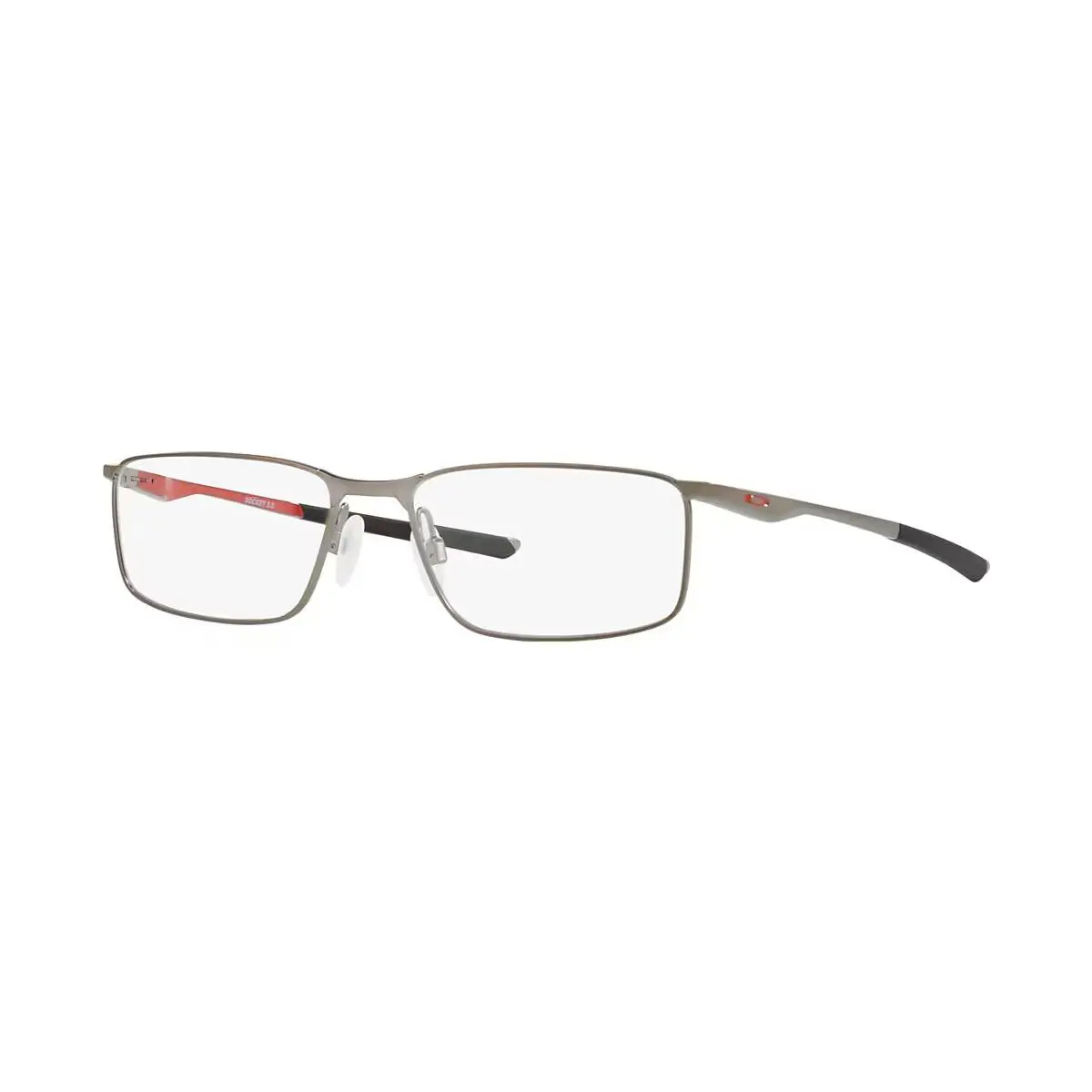 Oakley - Socket 5.0 Unisex Glasses Satin Brushed Red Chrome 138MM M190 - Frame: Satin Brushed Chrome Red, Lens: Demo