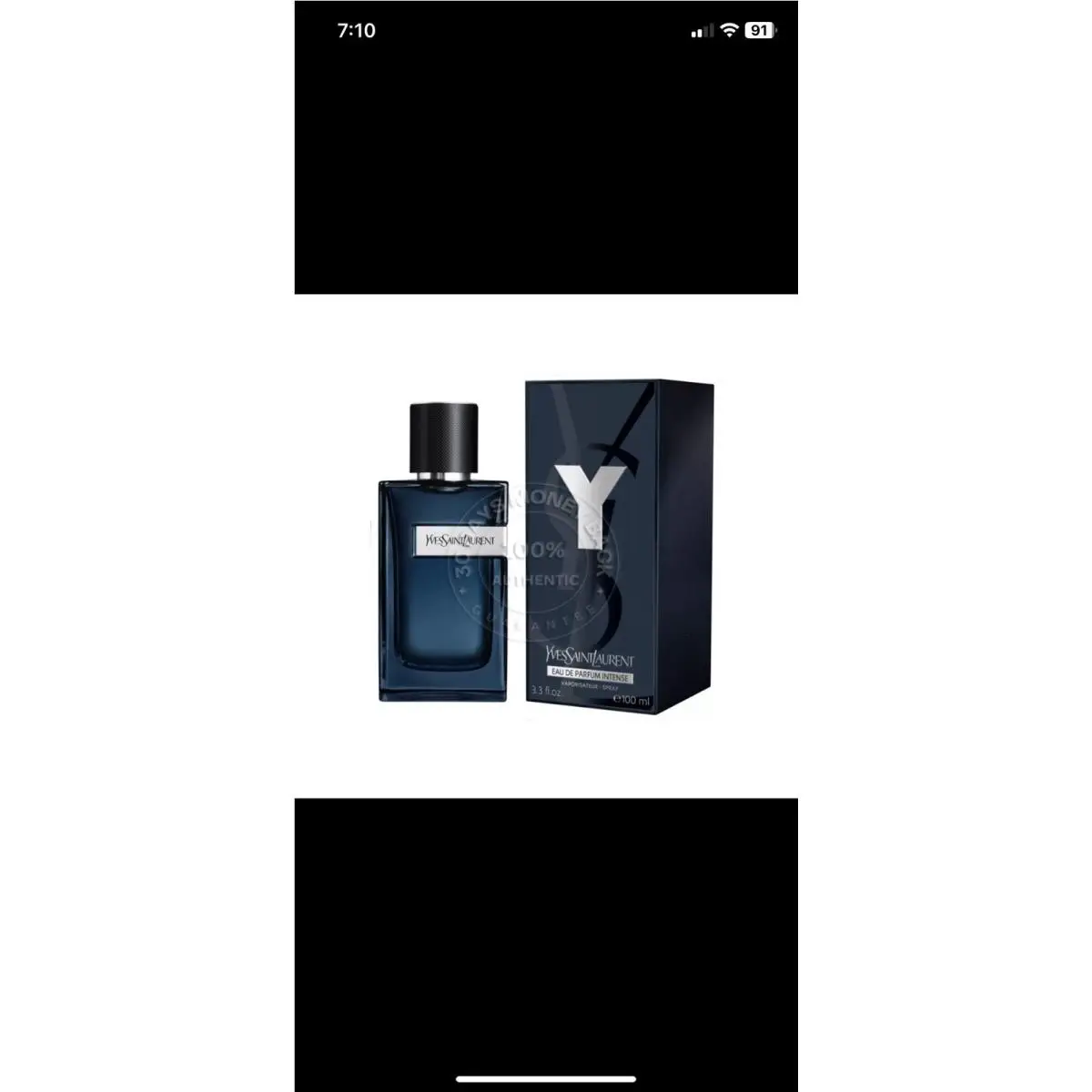 Y 3.3 oz /100 ml Eau De Parfum Intense Men`s Cologne Authent by Yves Saint Laurent