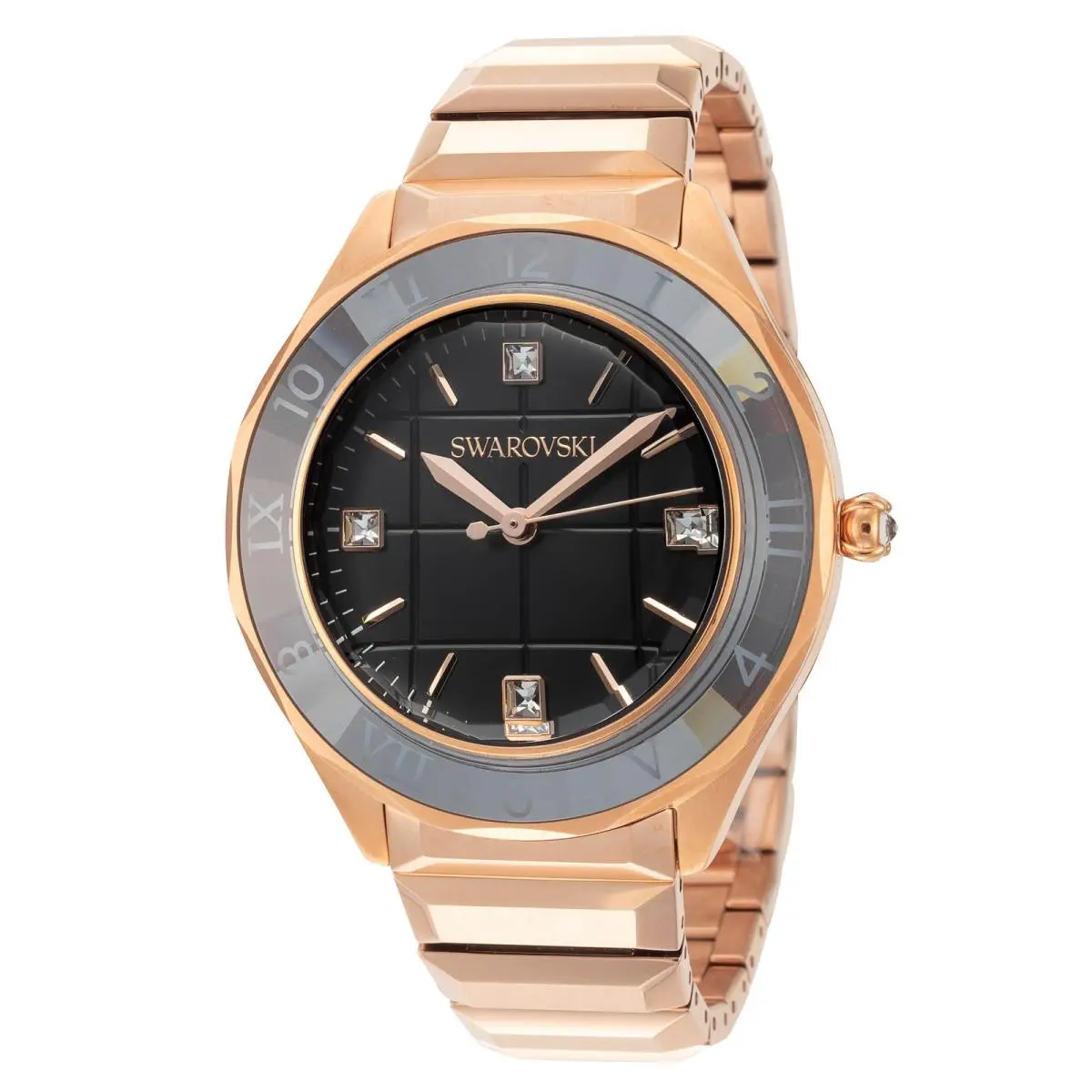 Swarovski Women`s Dextera 36mm Quartz Watch 5641294 - Dial: Black, Band: Gold Tone, Other Dial: Black