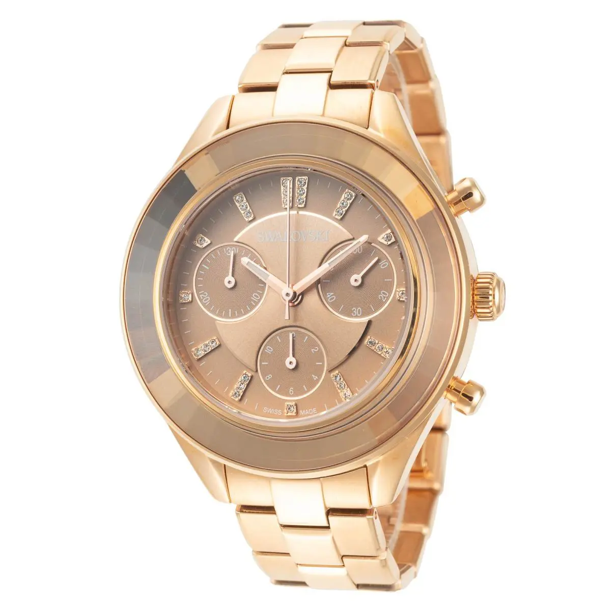 Octea Lux Sport Chronograph Quartz Crystal Brown Dial Unisex Watch by Swarovski