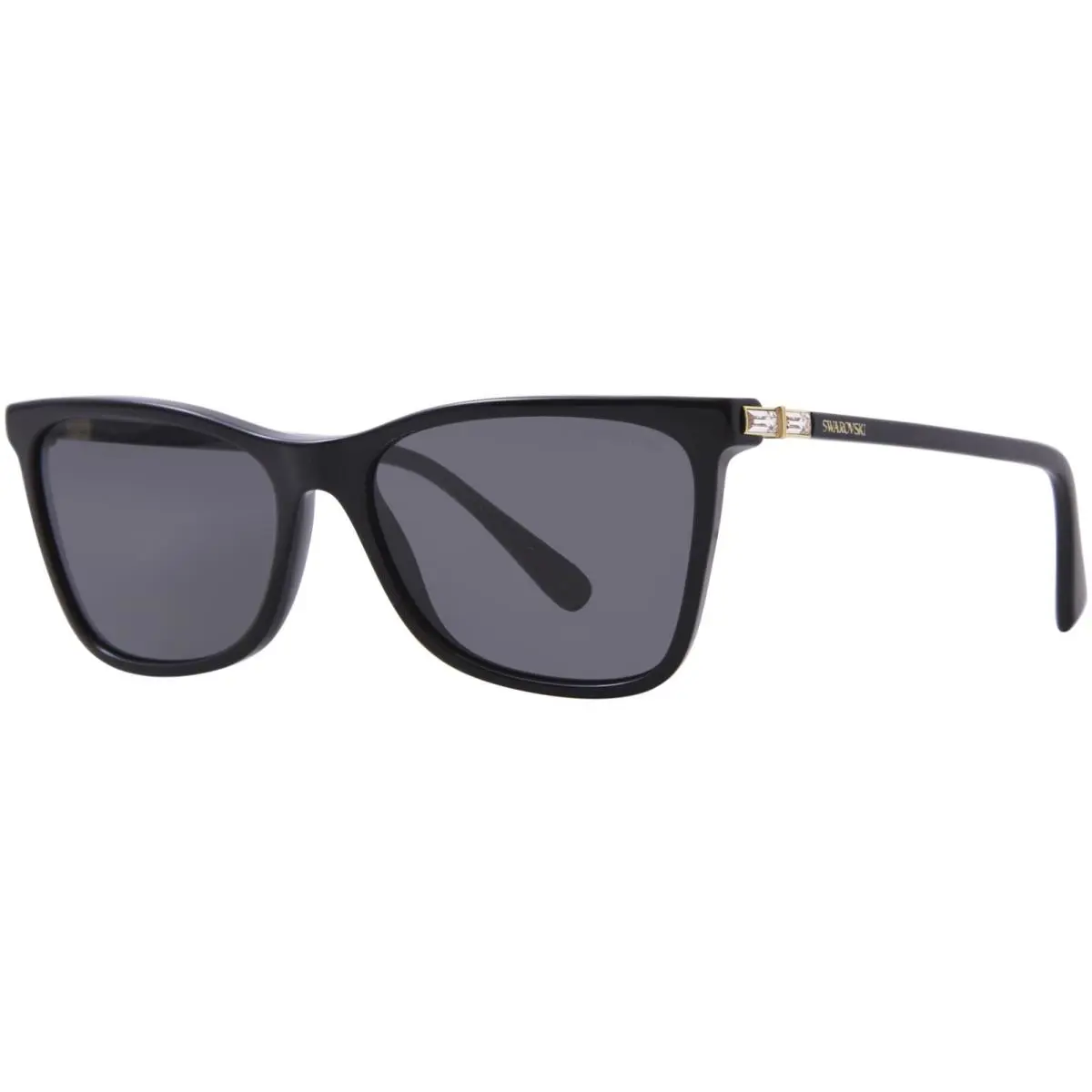 Swarovski SK6004 100181 Sunglasses Women`s Black/polarized Dark Grey 55mm