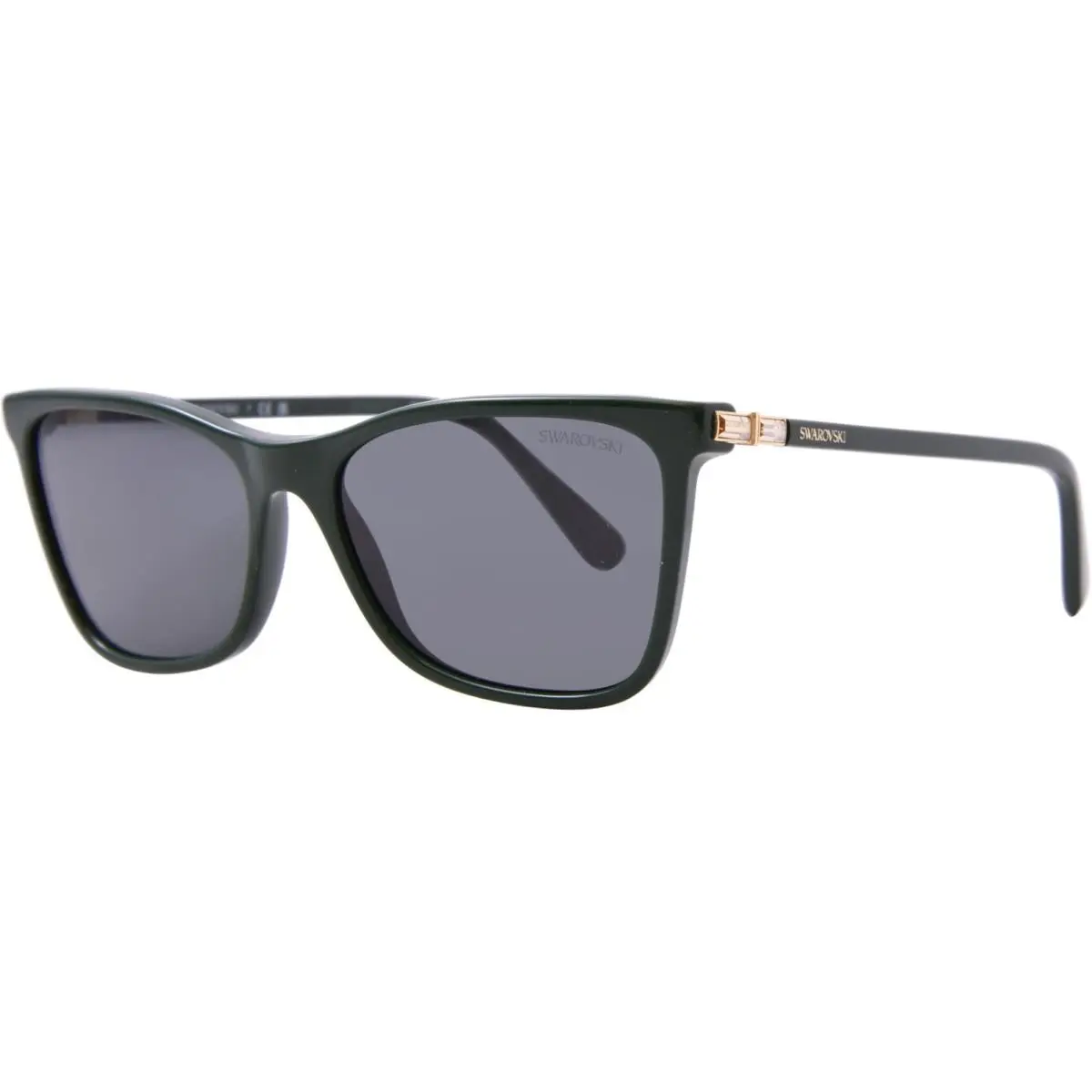 SK6004 102687 Sunglasses Women`s Green Emerald/dark Grey Lenses 55mm by Swarovski