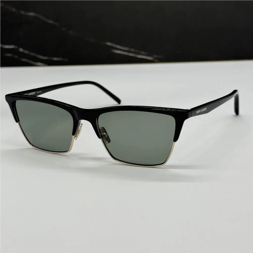 SL767 001 Saint Laurent Sunglasses Black Green Eyewear Saint Laurent SL 767 by Yves Saint Laurent