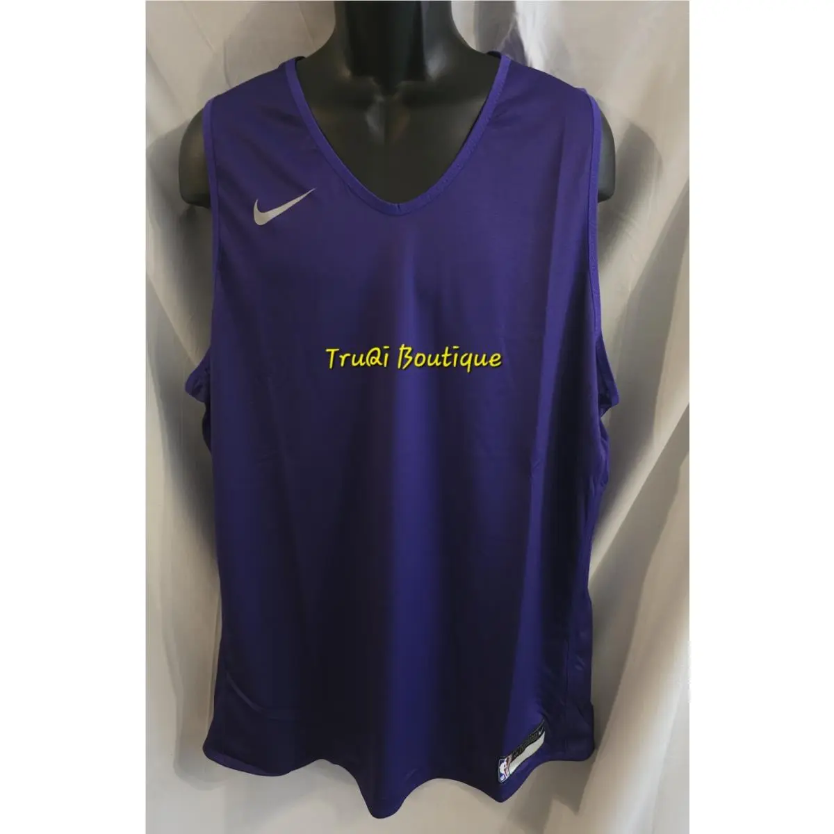 Nike Dri Fit Nba Basketball Reversible Team Practice Jersey Purple Gray Size 2XL