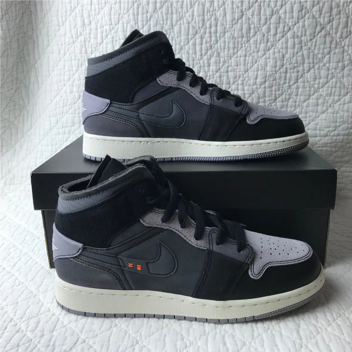 Nike shoes - Jordan Air 1 Mid GS - DV0438-001 - Black/Cement Grey LT Graphite 0