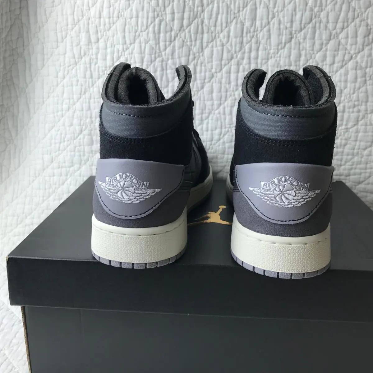 Nike shoes - Jordan Air 1 Mid GS - DV0438-001 - Black/Cement Grey LT Graphite 4