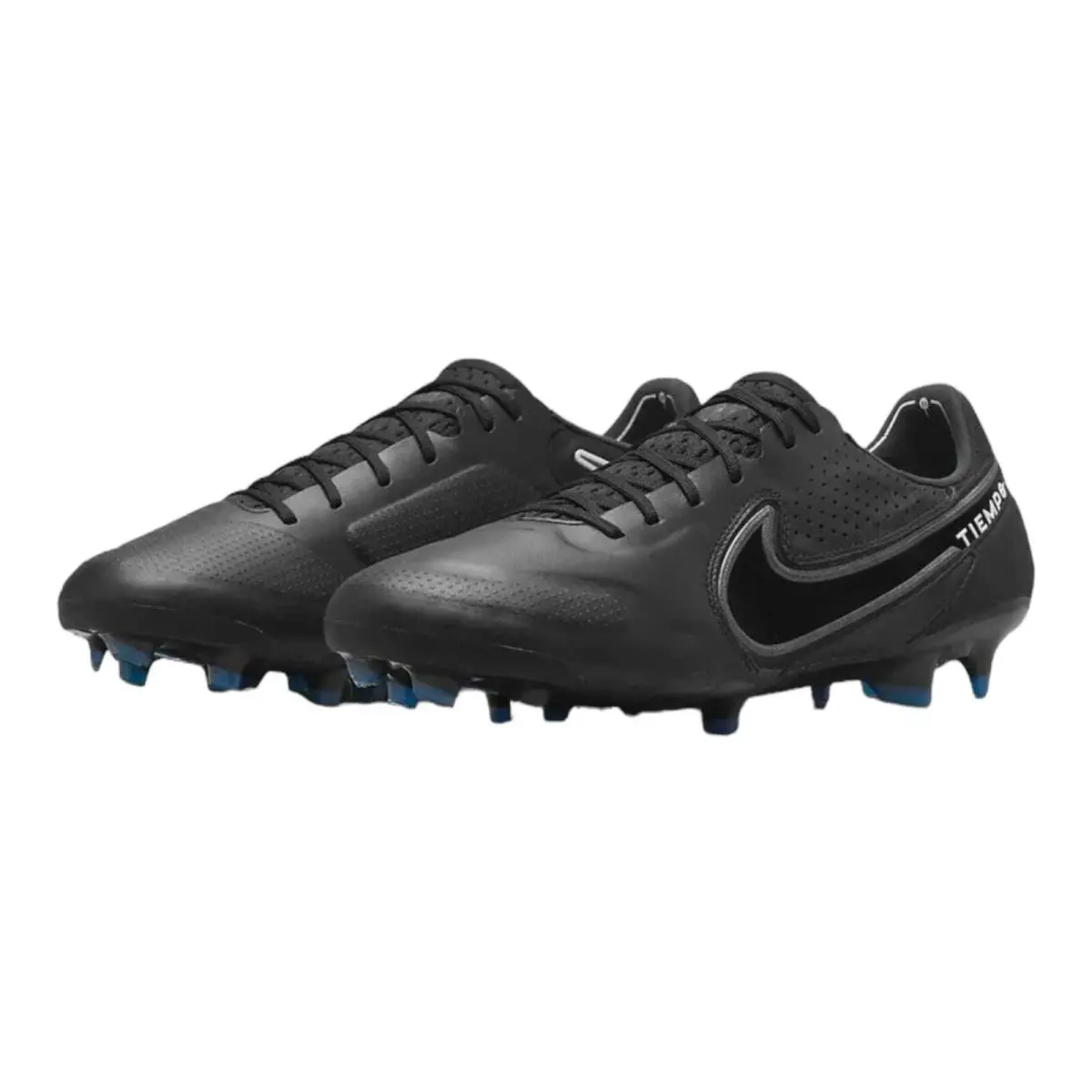 Nike Tiempo Legend 9 Elite FG Black Blue Grey Men`s Size 7 CZ8482-001 - Black