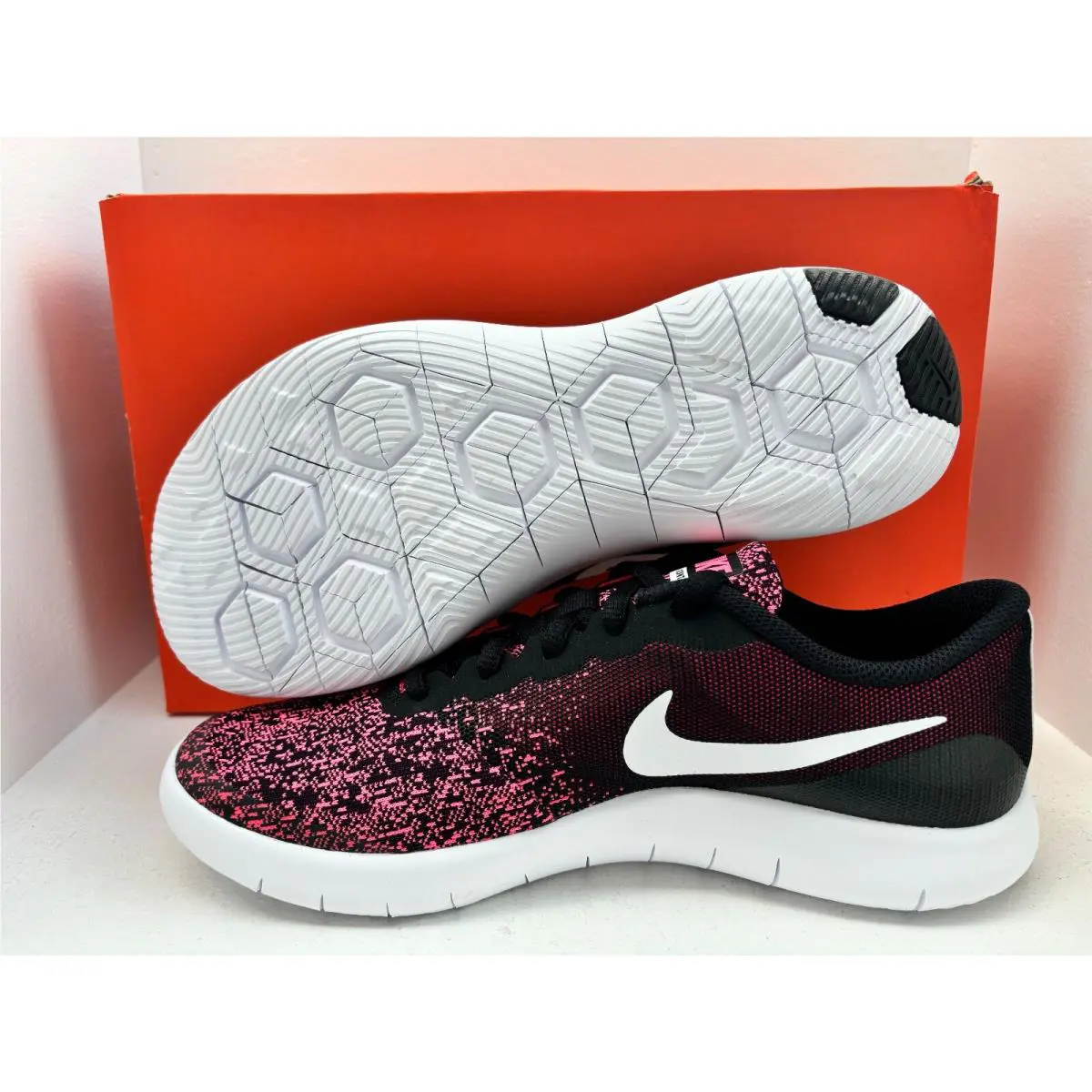 Nike shoes - Nike Flex Contact - Flex Contact - 917937-001 - BLACK/WHITE-RACER PINK 2
