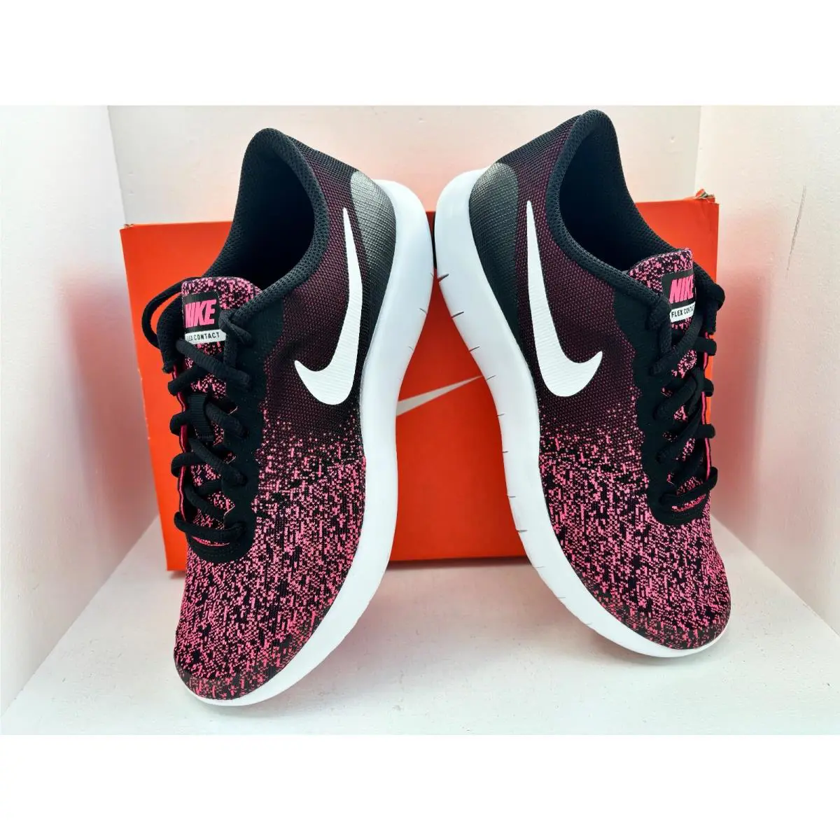 Nike shoes - Nike Flex Contact - Flex Contact - 917937-001 - BLACK/WHITE-RACER PINK 4