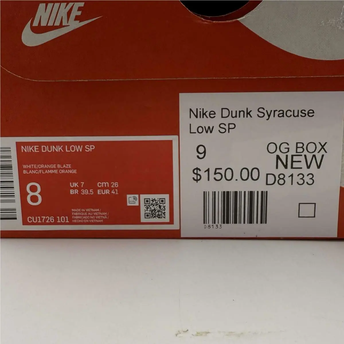 Nike shoes - CU1726101 - CU1726-101 - White/Orange Blaze 6