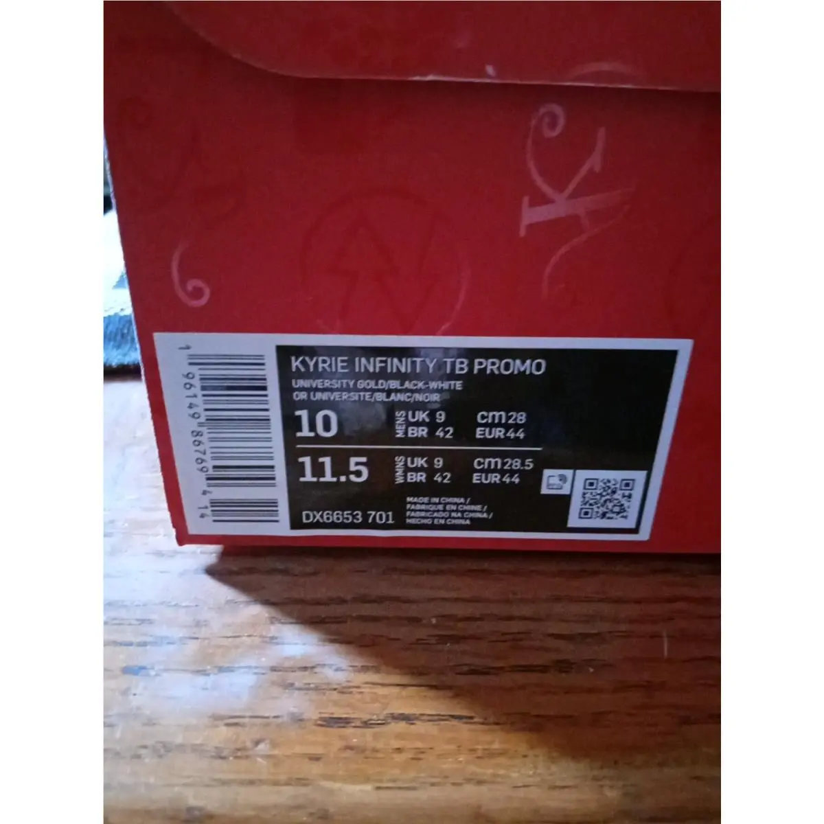 Nike shoes - Nike Kyrie Infinity - Kyrie Infinity - DX6653-701 - University Gold - White - Black 5
