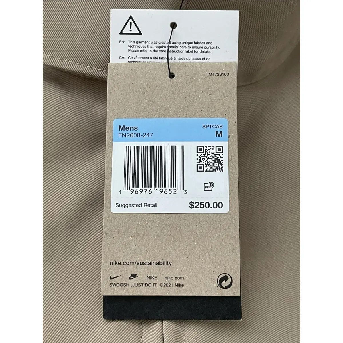 Nike clothing - Nike NSW Tech-Pack STORM-FIT Khaki Jacket - FN2608-247 - Beige (UPC: 0196976196523) 5