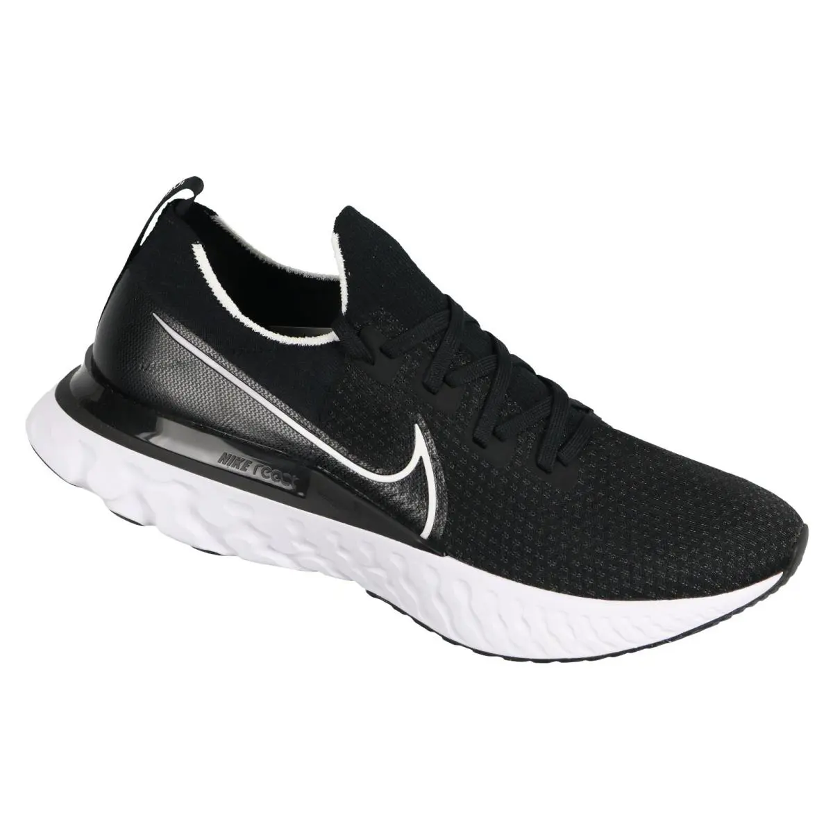 Nike React Infinity Run Flyknit Running Shoes sz 14 Black White - Black