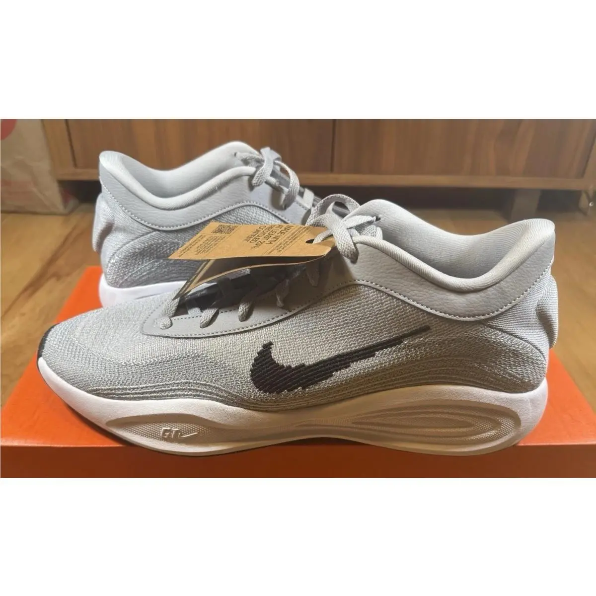 Nike GT Hustle Academy Shoes Wolf Gray Mens 13 Basketball Workout