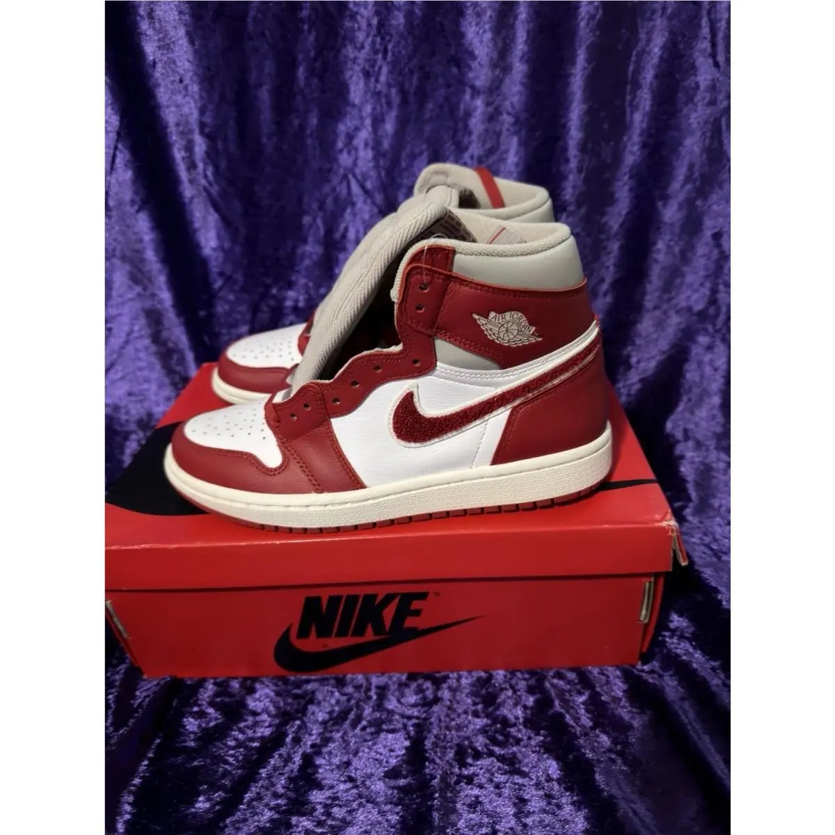 Size 7.5- Air Jordan 1 OG High Newstalgia Chenille W