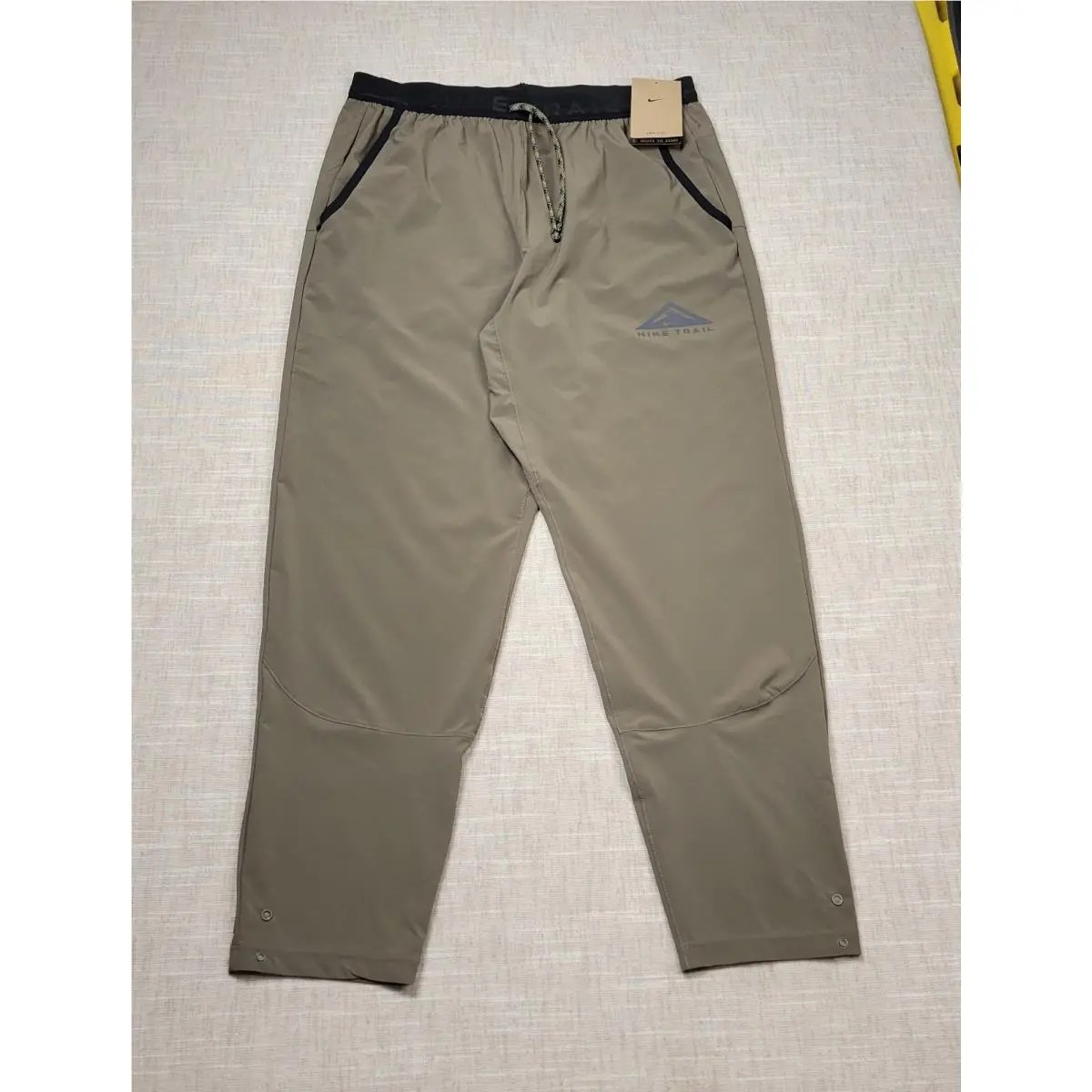 Nike clothing - Nike Trail Dawn Range Running Pants - DX0855-222 - Green Black 0