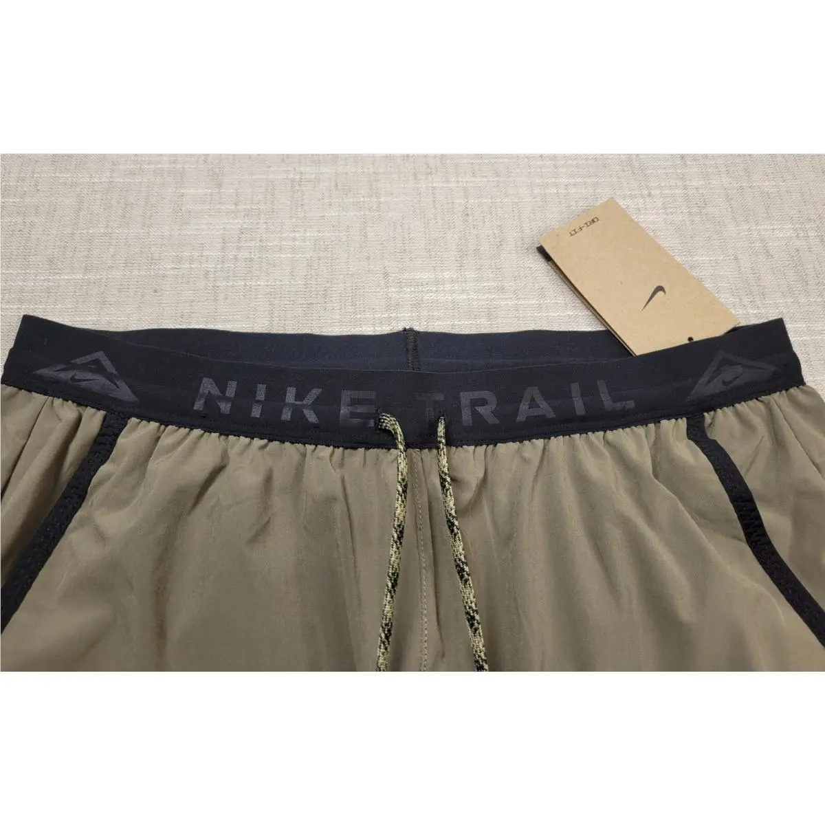 Nike clothing - Nike Trail Dawn Range Running Pants - DX0855-222 - Green Black 5