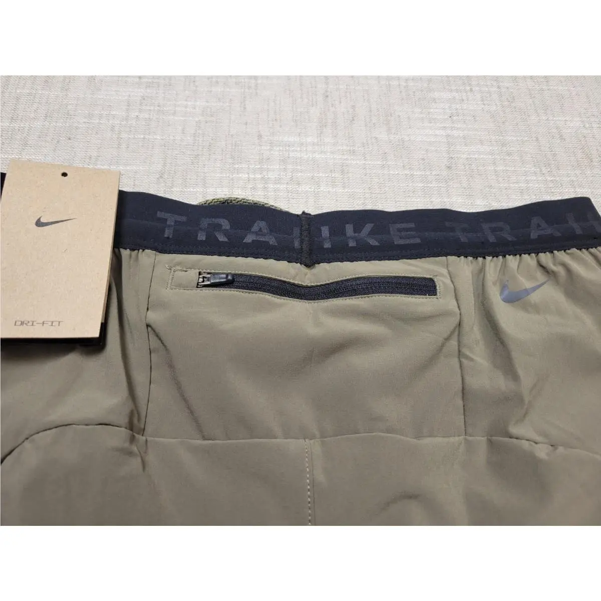 Nike clothing - Nike Trail Dawn Range Running Pants - DX0855-222 - Green Black 7