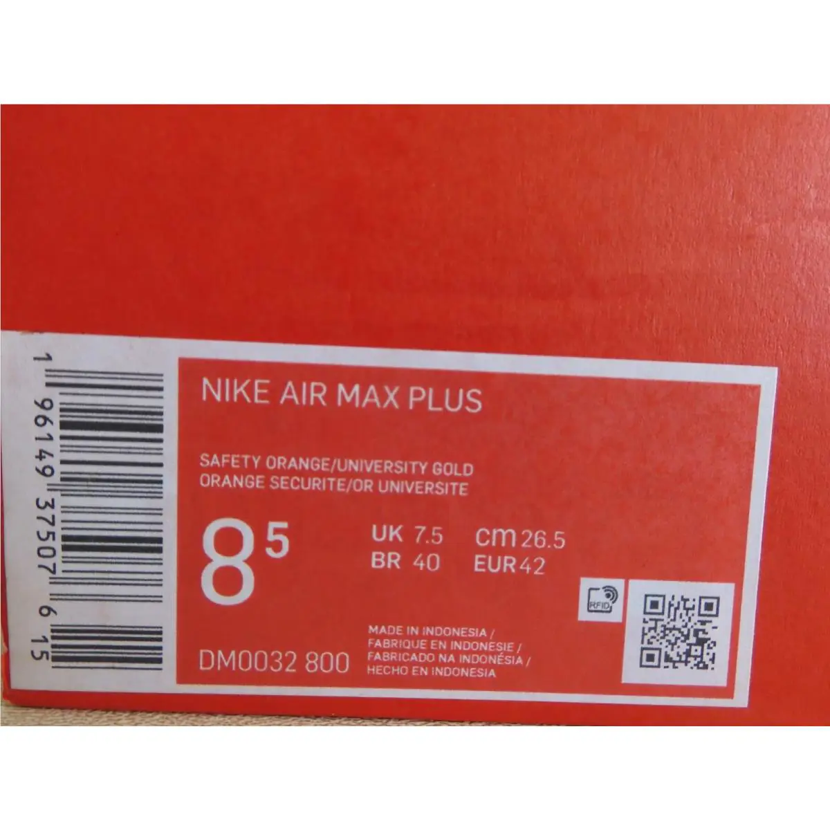 Nike shoes - Nike Air Max Plus - Air Max Plus - DM0032-800 - Orange (UPC: 196149375076) 3