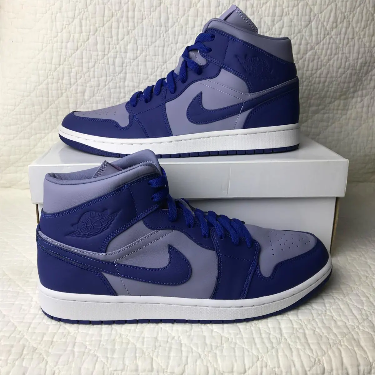 Nike Air Jordan 1 Mid SE Shoes Women’s SZ 12 Iron Purple/royal Blue DH7821-500