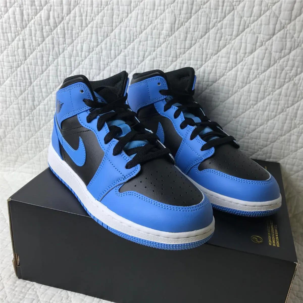 Nike shoes - Jordan Air 1 Mid GS - DQ8423-401 - University blue/Black-White 8