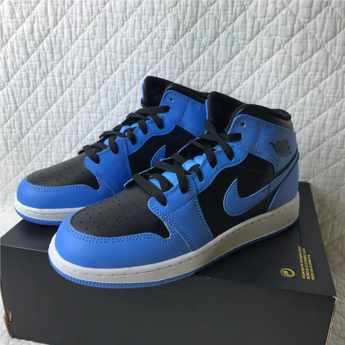 Nike shoes - Jordan Air 1 Mid GS - DQ8423-401 - University blue/Black-White 5
