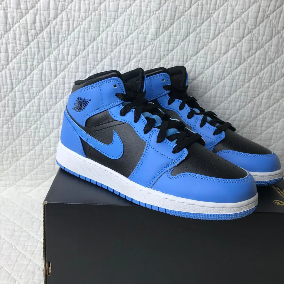 Nike shoes - Jordan Air 1 Mid GS - DQ8423-401 - University blue/Black-White 7