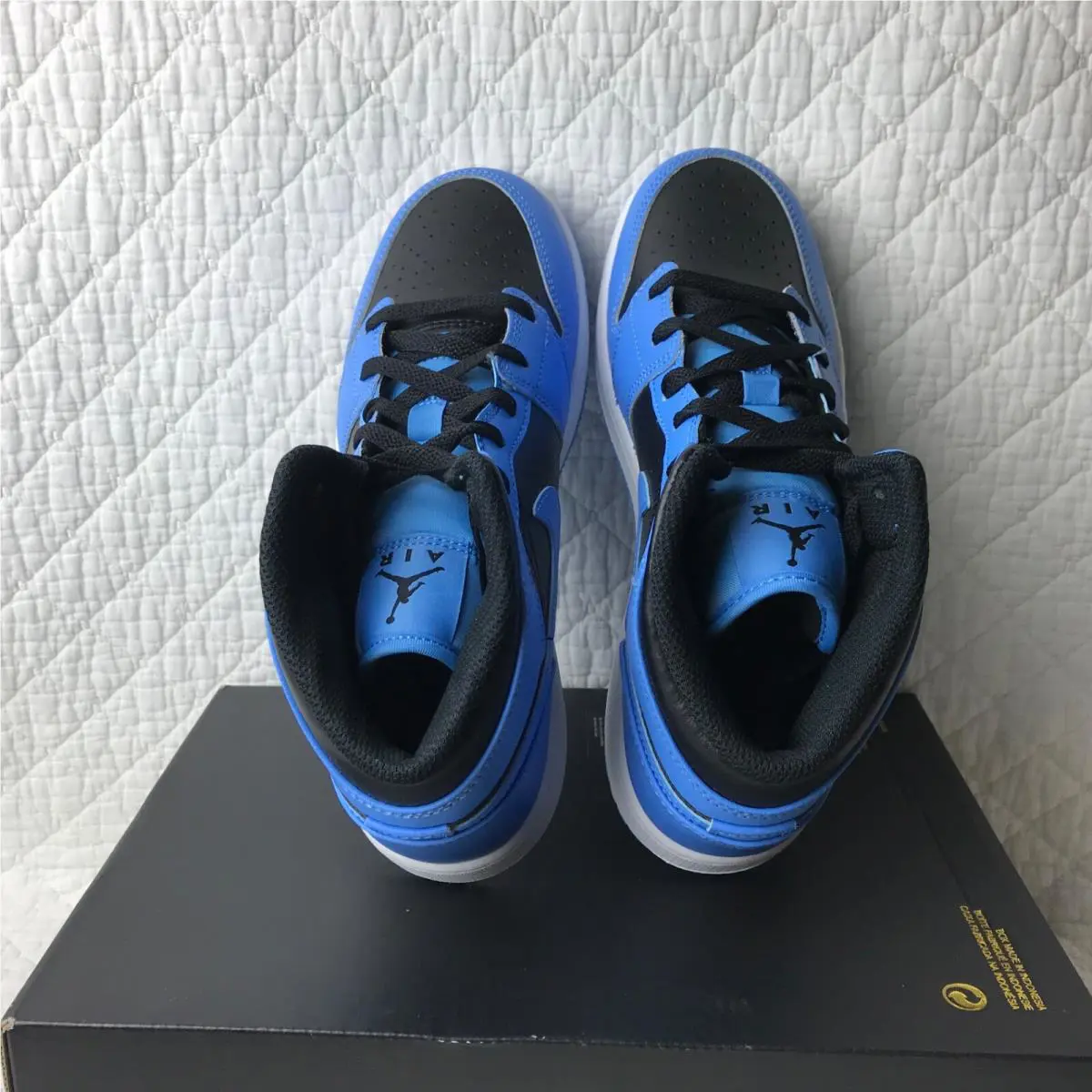 Nike shoes - Jordan Air 1 Mid GS - DQ8423-401 - University blue/Black-White 10