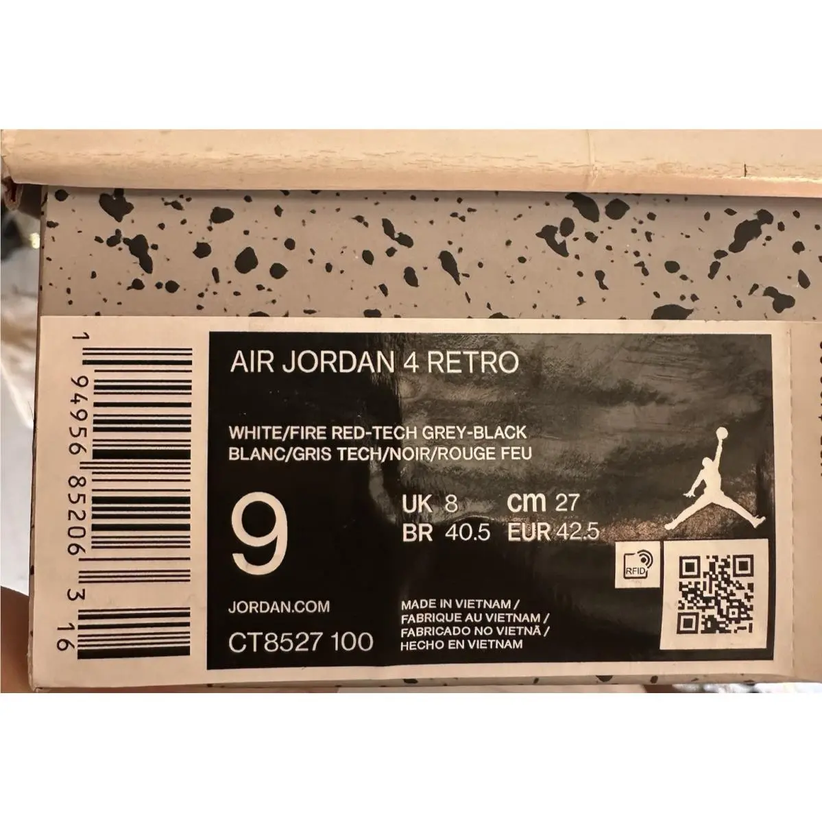 Nike shoes - Air Jordan 4 - Air - CT8527-100 - White (UPC: 0194956852094) 7