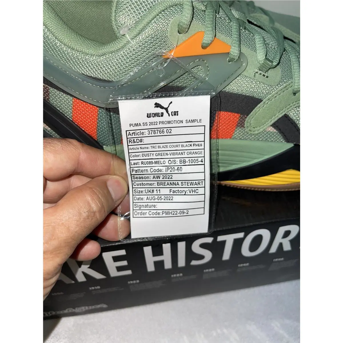 Puma shoes - Puma TRC Blaze Court Black Fives - 37663701 - Green 4