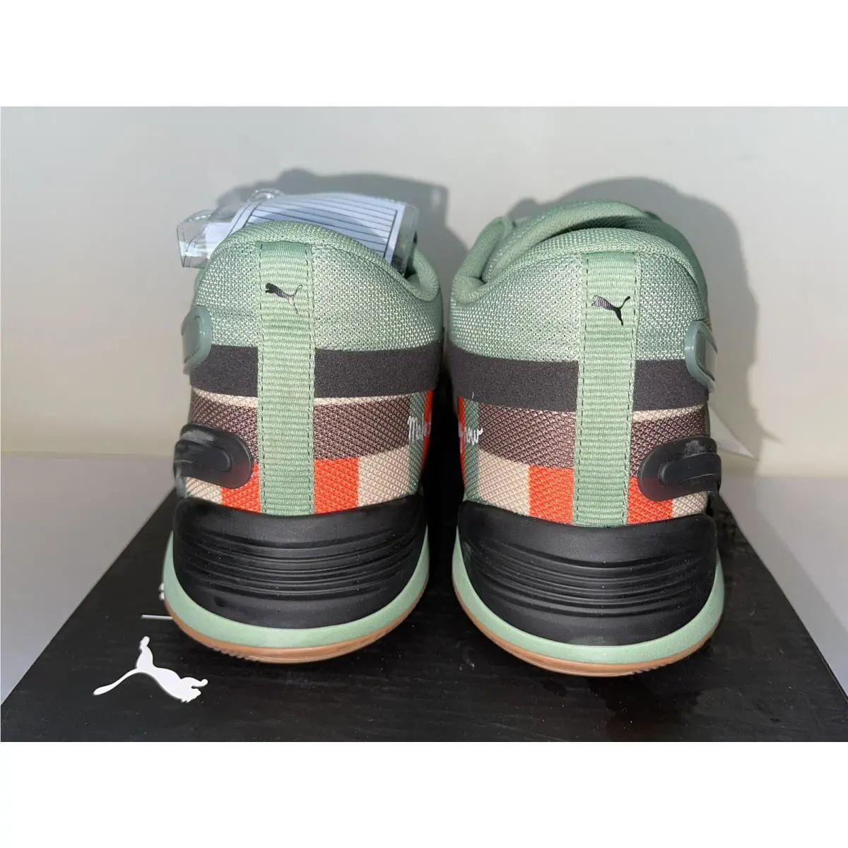 Puma shoes - Puma TRC Blaze Court Black Fives - 37663701 - Green 3