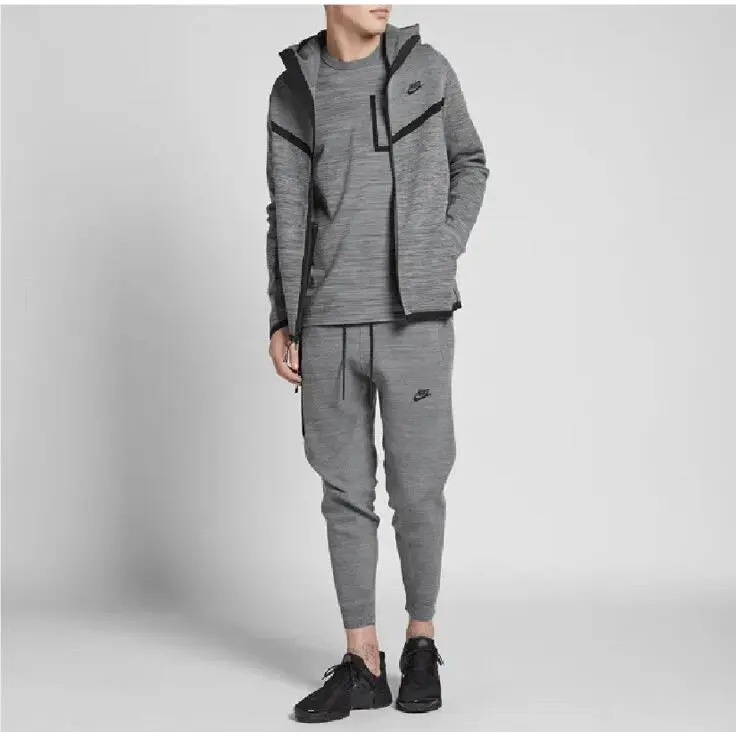 Nike clothing - TECH KNIT WINDRUNNER - TECH KNIT WINDRUNNER - 728685-043 - Gray 2